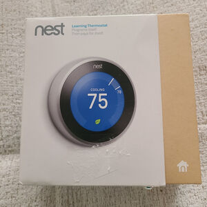 Google Nest 3rd Generation Learning Thermostat T3007ES Stainless Steel &